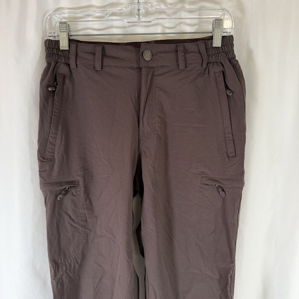 Mier Hiking Pants Women's 6 Purple Nylon Zip Cargo Pockets Button Zip - Picture 2 of 11